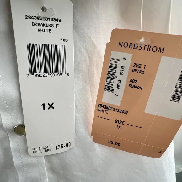 Ralph Lauren Size 1X Western Yoke Cowgirl Shirt Pearl Snap White Cotton Cowboy - Picture 10 of 10